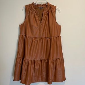 Skies Are Blue faux leather dress